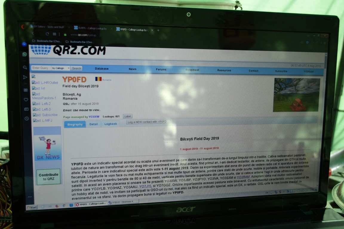 YP0FD- Sărbătoarea naturii la Field Day - august 2019